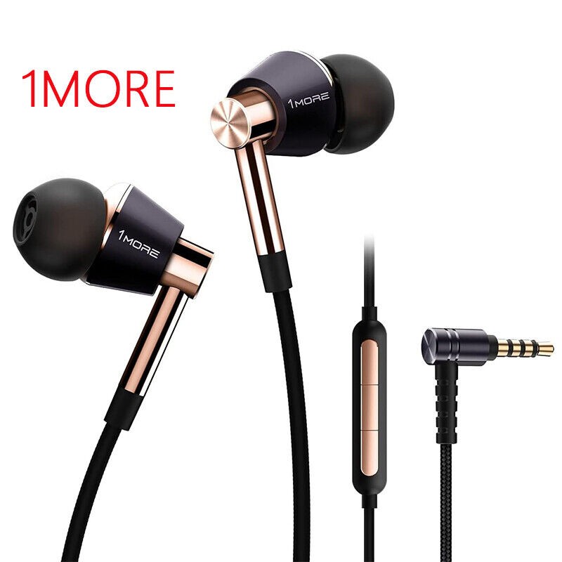 1MORE E1001 three unit coil iron earphones without original packaging