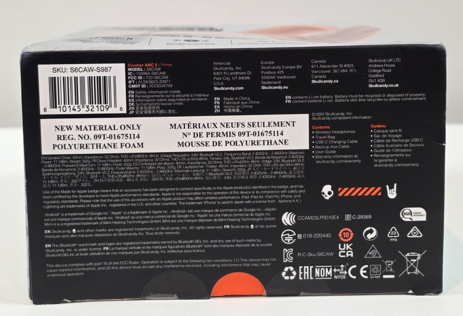 Skullcandy Crusher ANC 2 Wireless Over-Ear Bluetooth Headphones – Primer