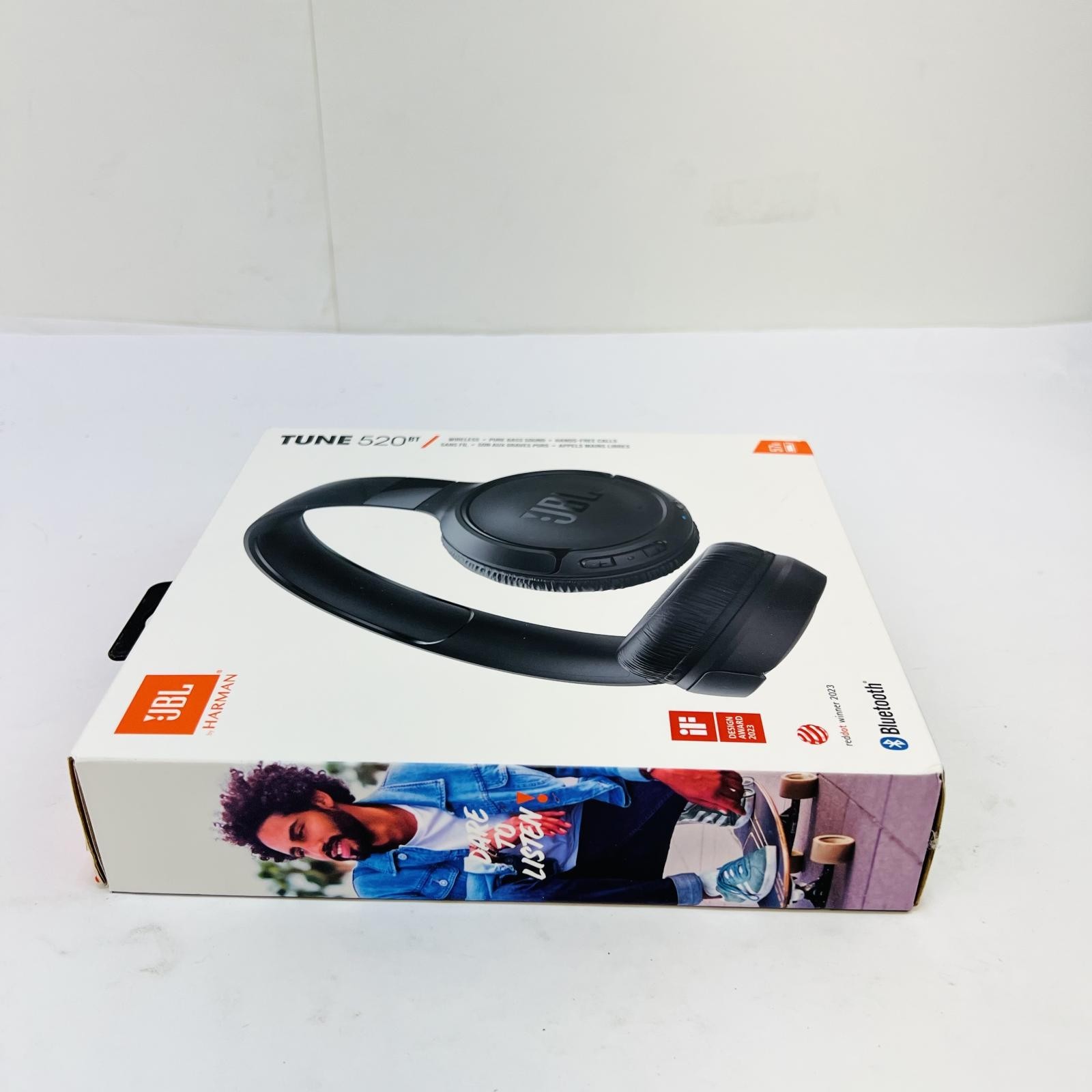 JBL TUNE 520BT Wireless Headphones – Bluetooth, 57H Battery, Pure Bass, Black