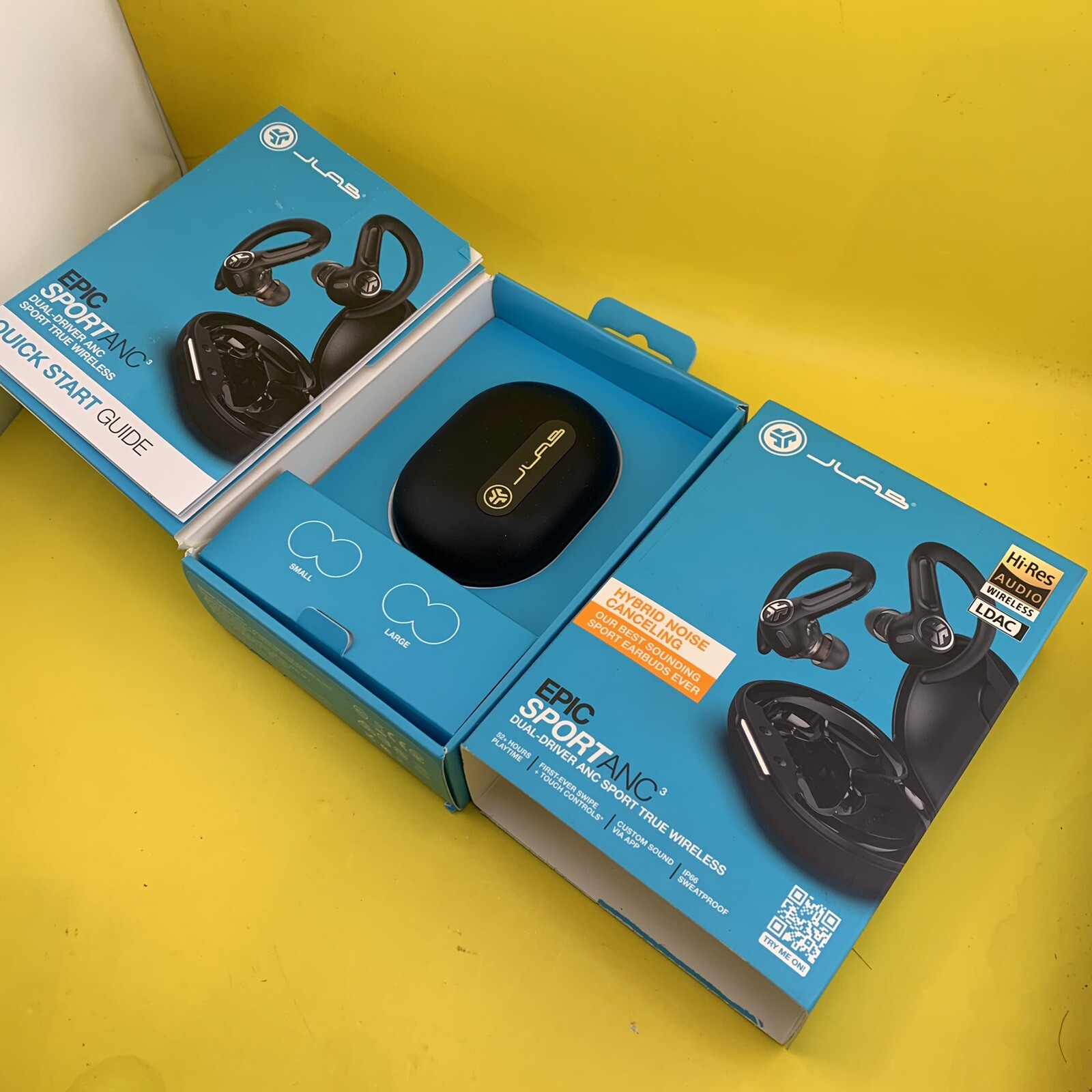 NEW JLab – Epic Sport ANC 3 True Wireless Earbuds – Black ⚡SHIP SAME DAY FREE⚡