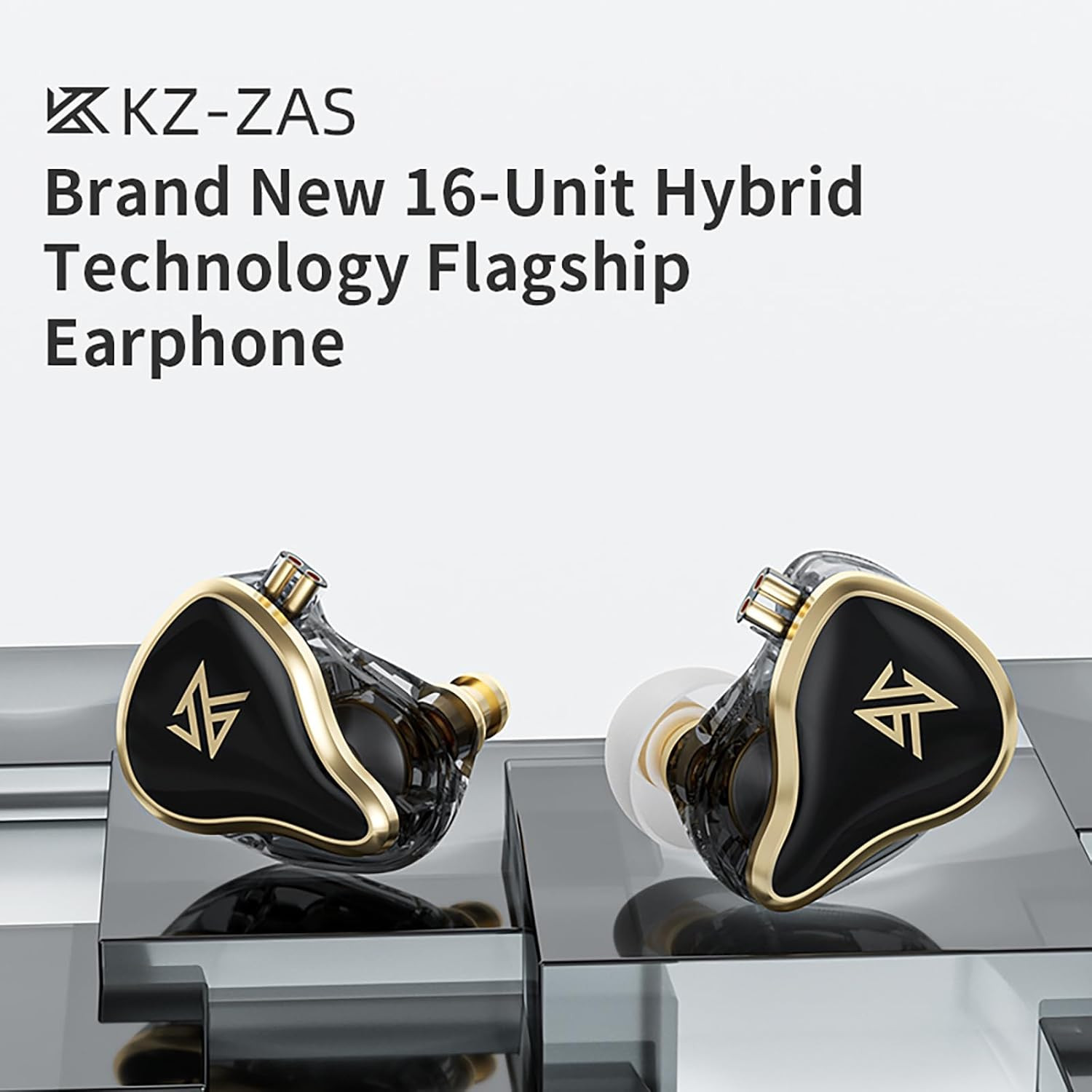 KZ ZAS in Ear Monitor Headphones 16 Units 7BA 1DD Hybrid Drivers Hifi IEM Earpho
