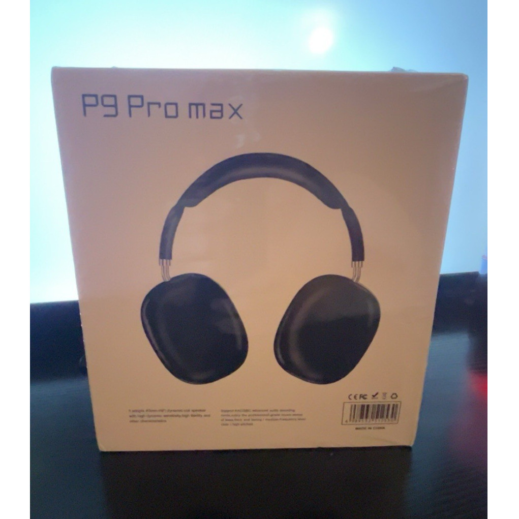 P9 Pro max Over-Ear Bluetooth Headphones Black 40mm Drivers Built-In Mic DJ