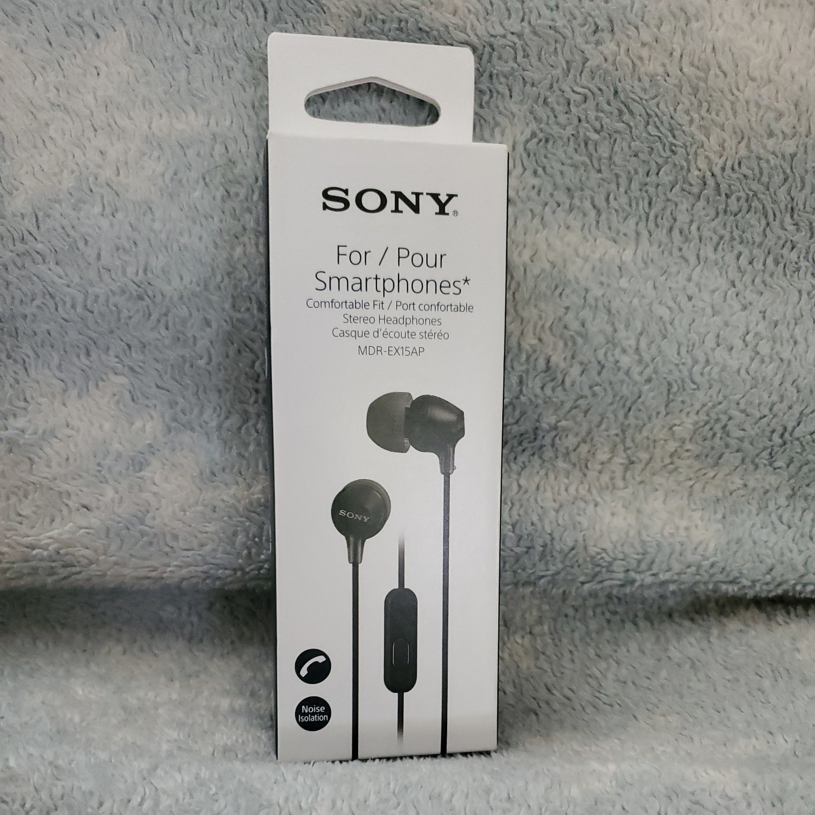 SONY – Stereo Headphones w/Mic – MDR-EX15AP BRAND NEW