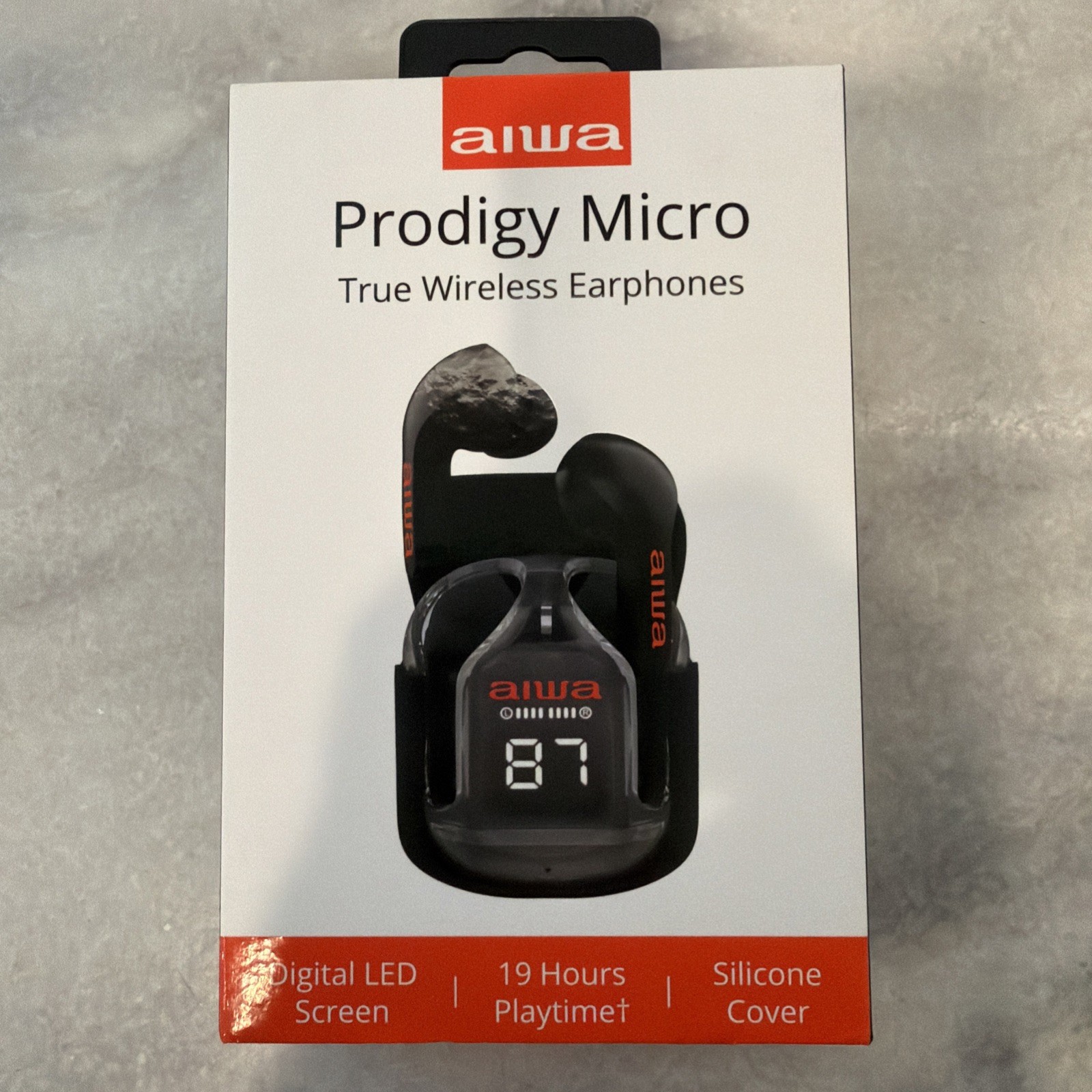 Aiwa Prodigy Micro True Wireless Earphones 19 Hours Playtime – New Open Box