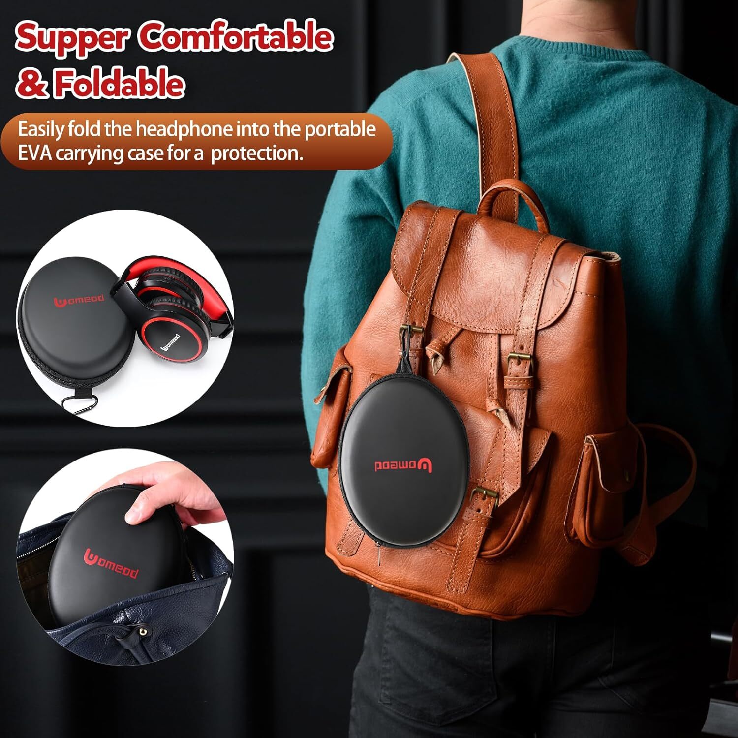 Wireless Bluetooth Headphones 70 Hour Rechargeable Battery Hands-Free Calls Mic