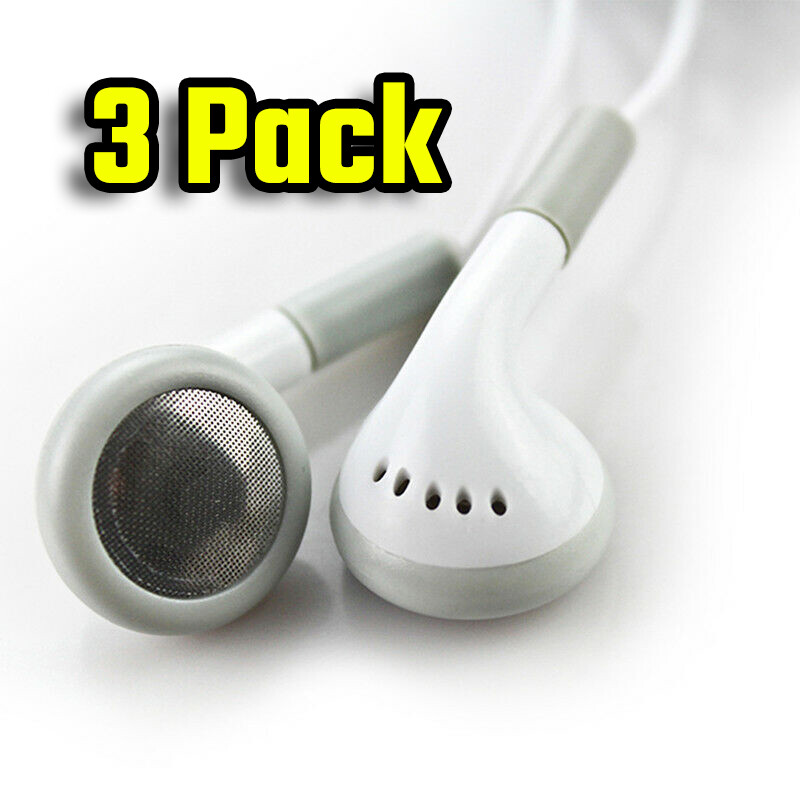 Pack of 3 – 3.5mm White In-Ear Earbuds / Earphones / Headphones