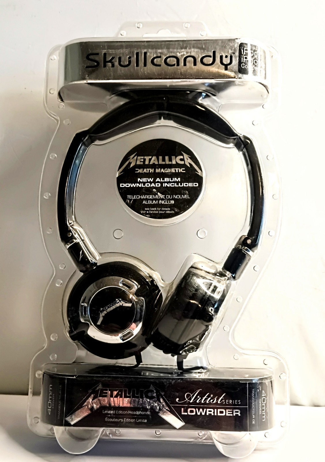 Skullcandy Metallica Low Rider On Ear 40mm Headphones NEW SEALED Limited Edition