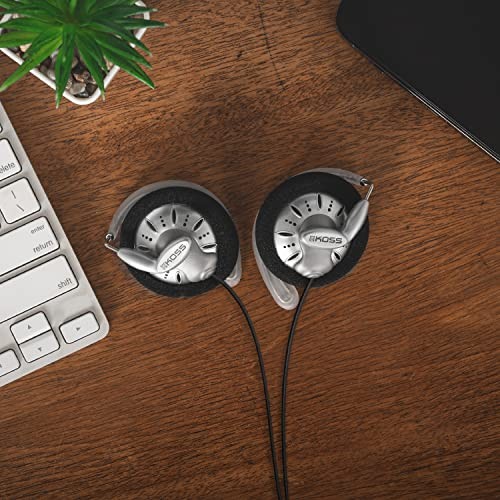 KSC75 Portable On-Ear Clip Headphones, Retro Style, Ultra White/Gray