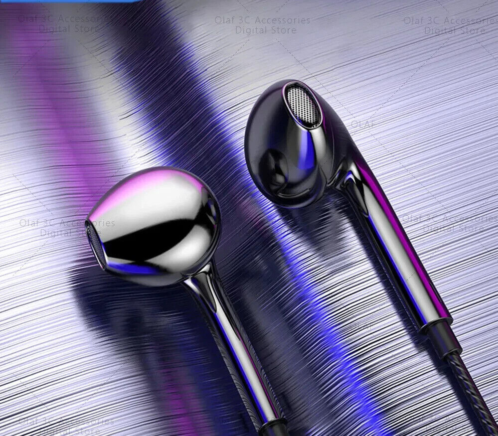 3.5mm Wired Earphones with Microphone Bass Stereo Earbuds Phone In-line Control