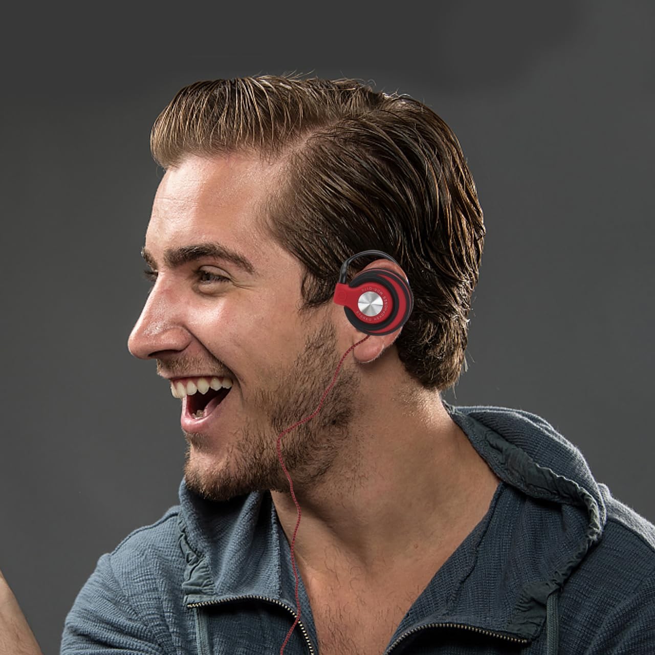 Clip On Headphones Wired Over Ear Cord Mm Mp Player Surround Sound Sports
