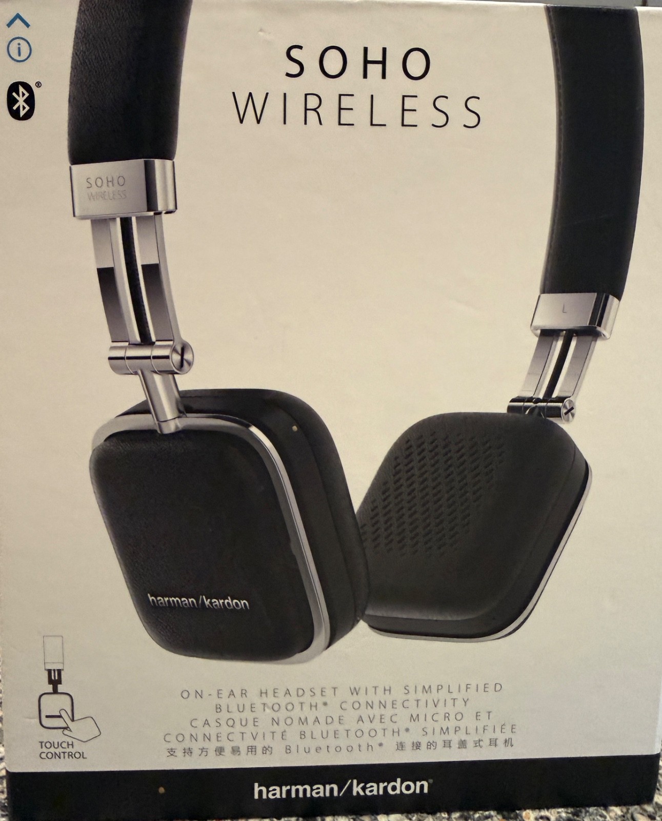 Harman Kardon Soho On the Ear Bluetooth Headphones – Black. Very Rare