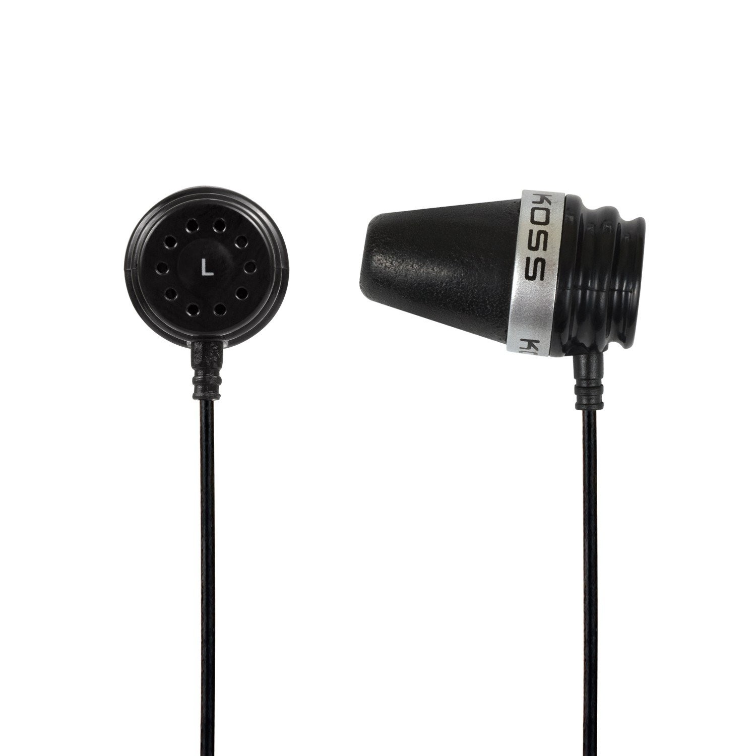 Koss PATHFINDRB Lightweight Earbud Stereophone In-line Volume Control BLACK
