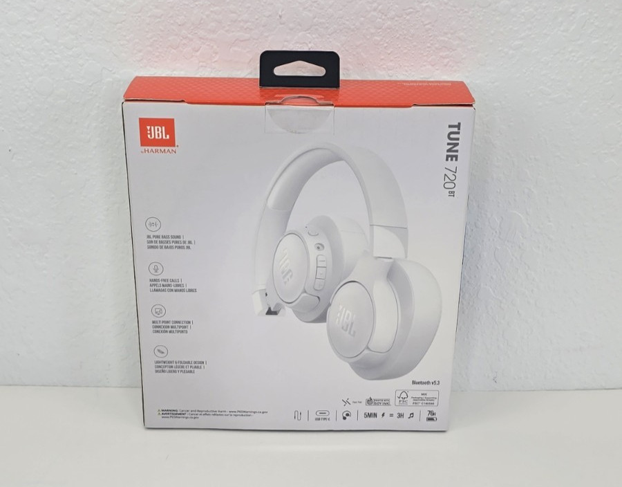 JBL Tune 720BT Wireless Bluetooth Over-Ear Headphones Multipoint Foldable 2024