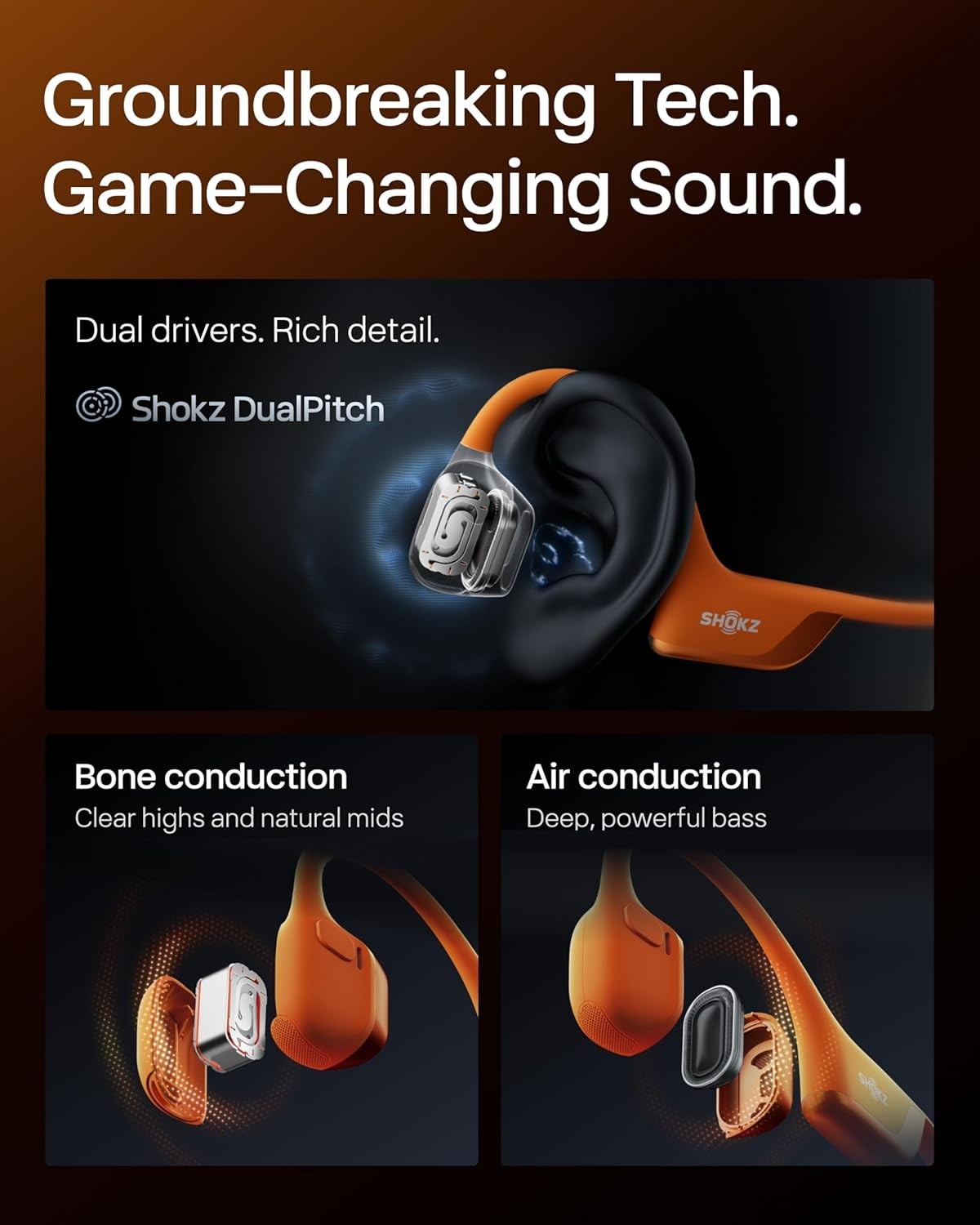 New OpenRun Pro 2- Bone Conduction Headphones, Open-Ear Bluetooth Wireless Sp…