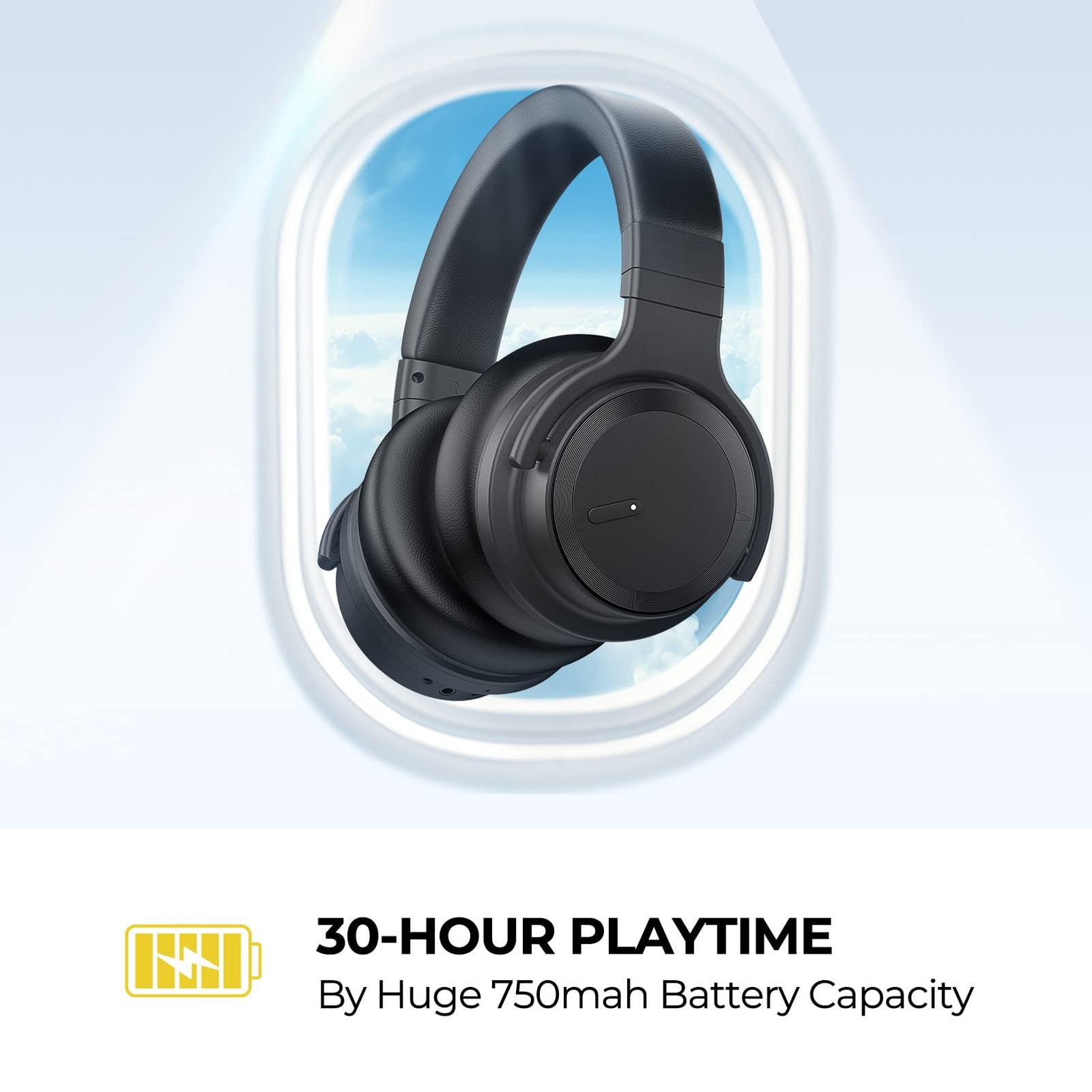 Commalta E7 Active Noise Cancelling Headphones Bluetooth 30 Hours Immersive S…