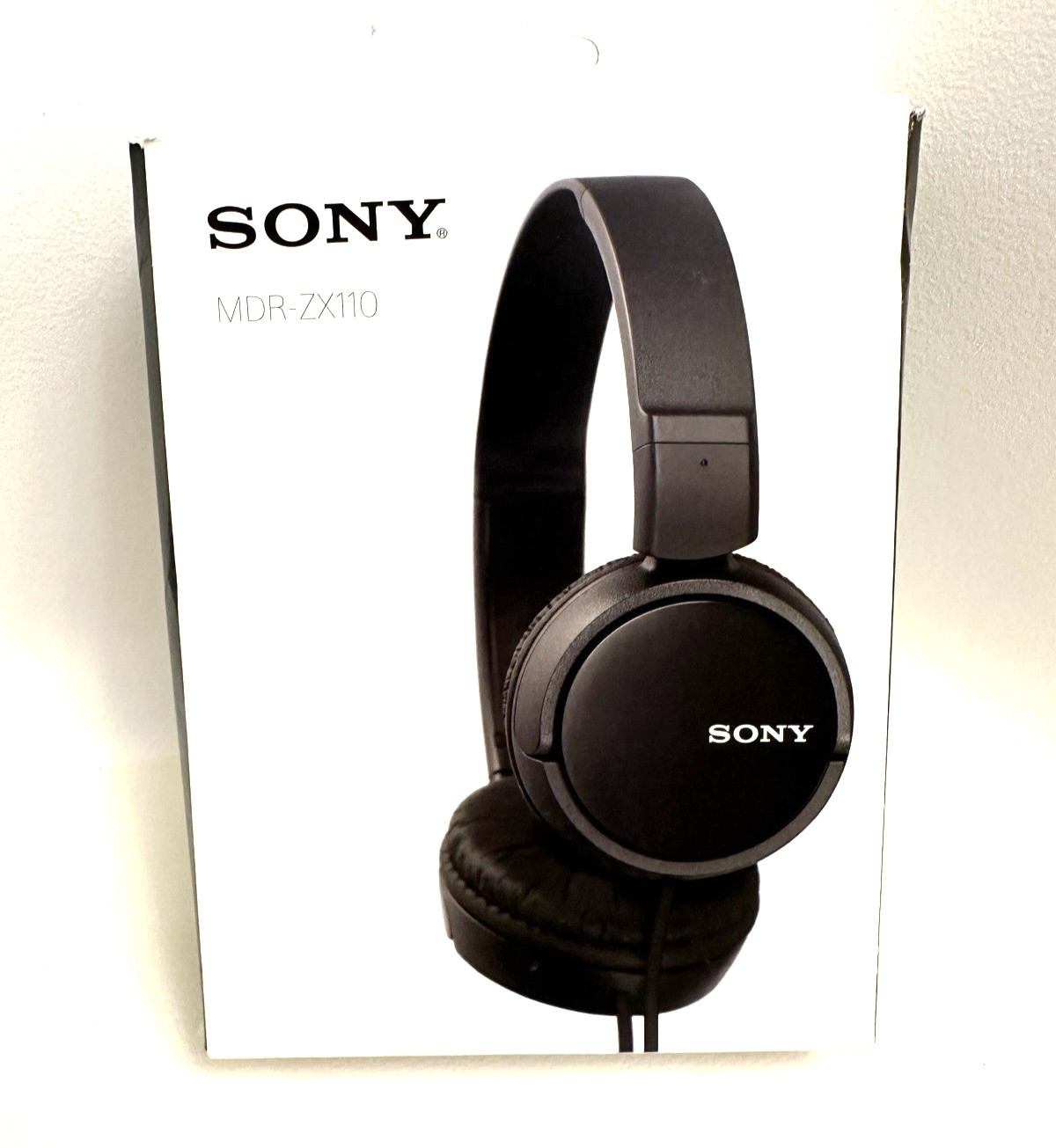 Sony MDR-ZX110 Wired On-Ear Headphones Black 3.5mm Stereo Headset New.