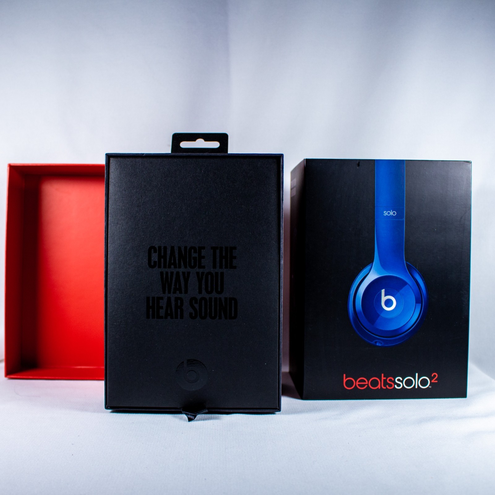 BEATS SOLO2 by Dr. Dre Solo Sapphire Blue Foldable Headphone Empty Box