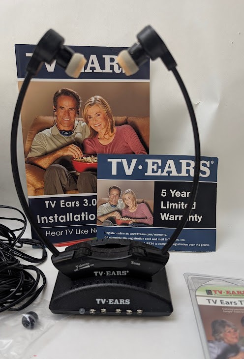 Vintage TV EARS 3.0 VOICE CLARIFYING TV Television HEADSET Never Used Wireless