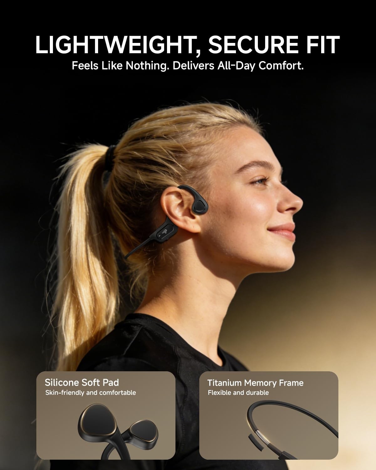 Bone Conduction Headphones, 2026 Upgrade Bluetooth 6.0 Open Ear Headphones, 1…