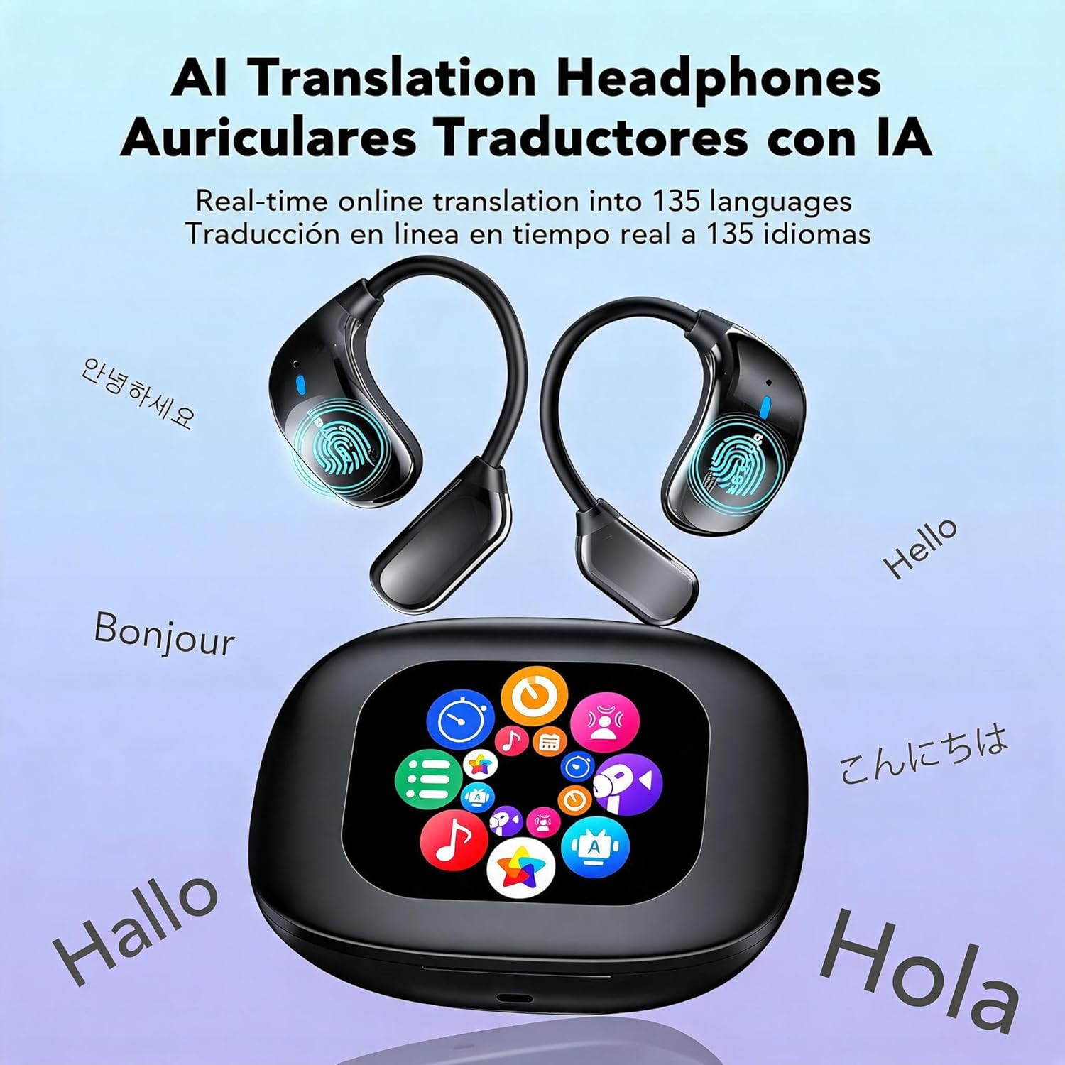 ERAZER XF23 AI Translation Earbuds Real Time 135 Languages Translator Ear Buds