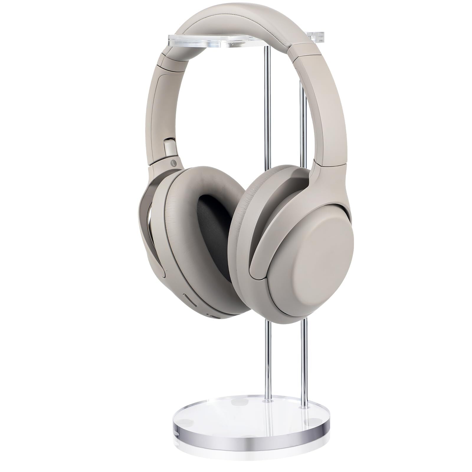 Clear Acrylic Headphone Stand Round Gaming Headset Holder Desktop Universal