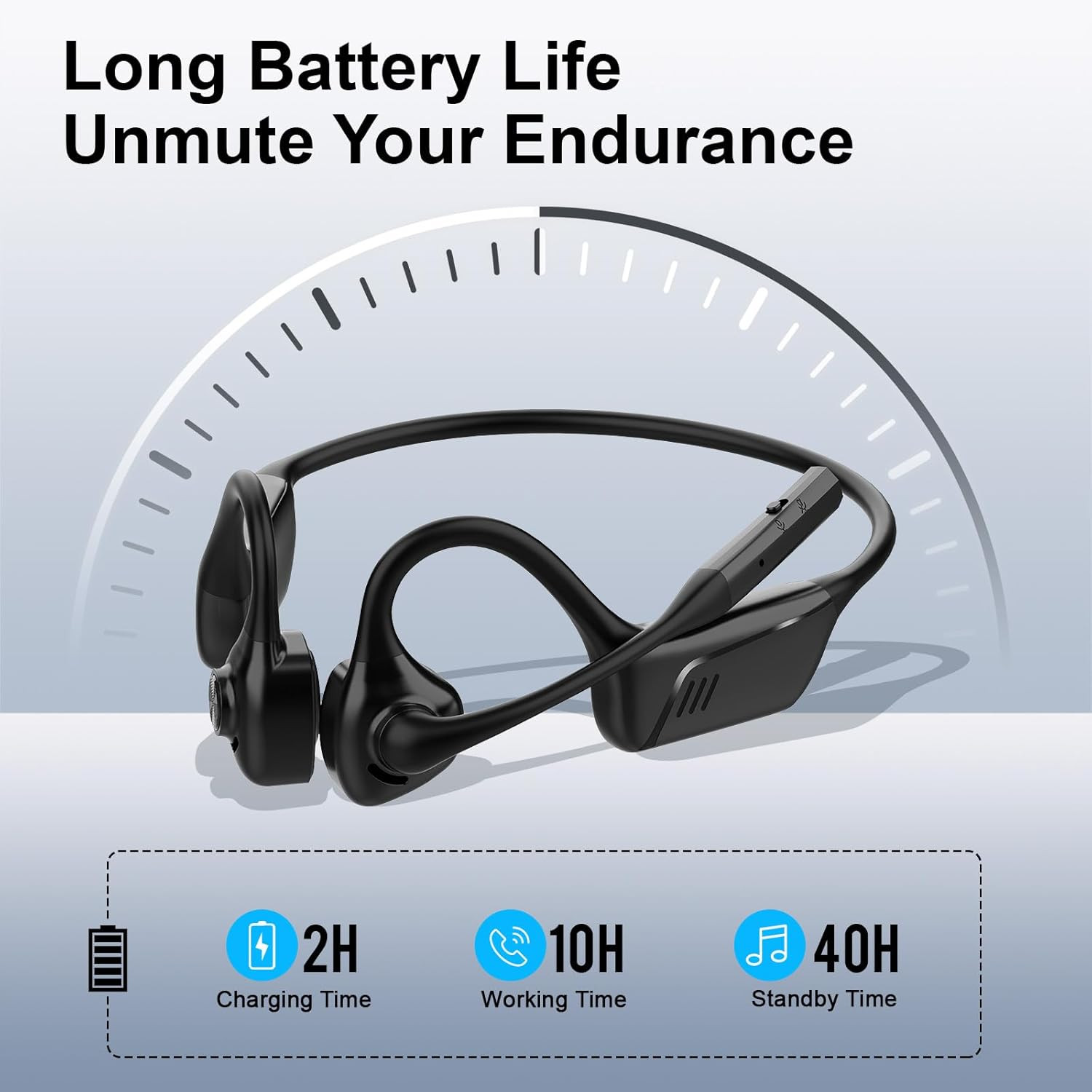 Open-Ear Headphones with Mic, Wireless Aptx-Ll Bluetooth Headphones,Truck Driver
