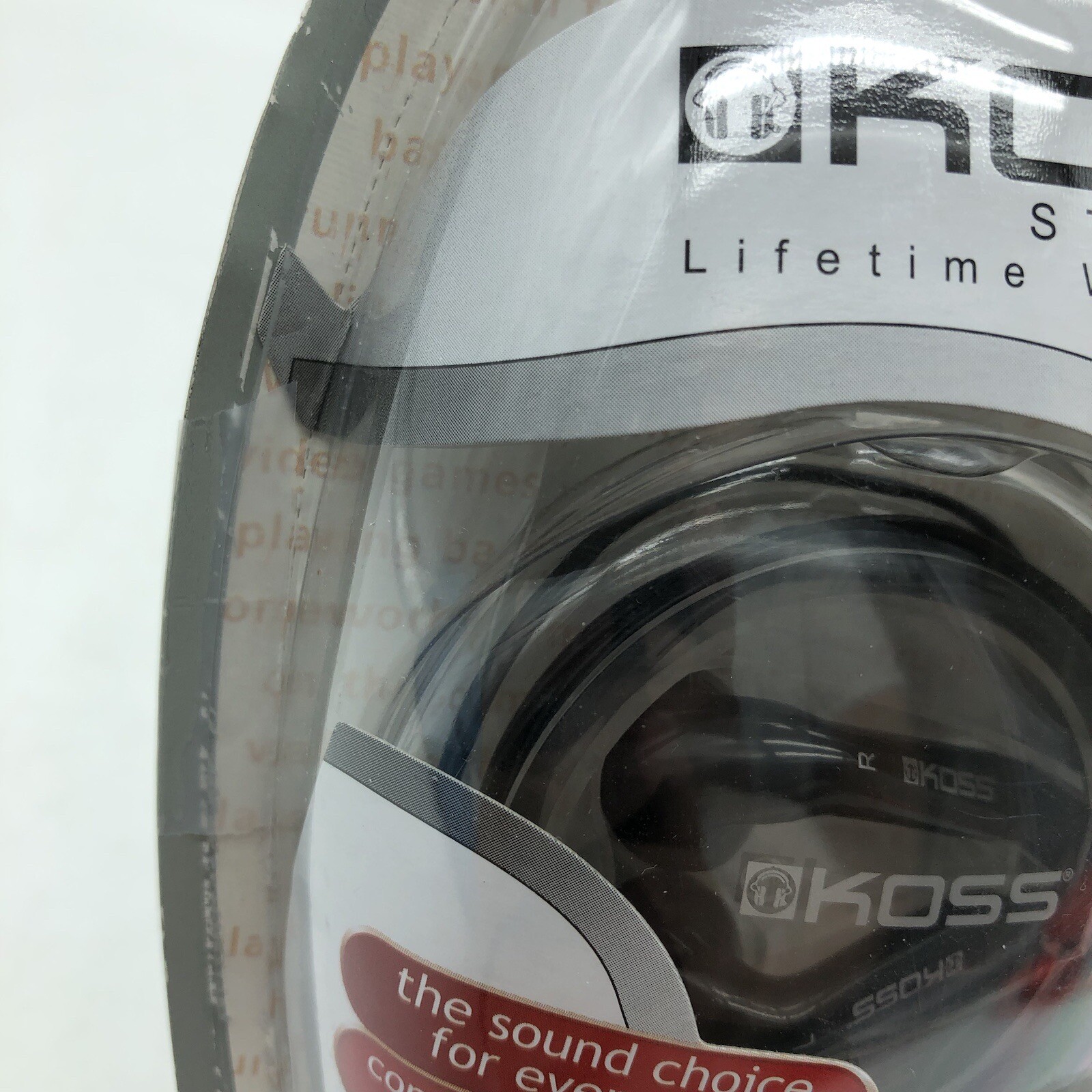 Koss Stealth Earbuds Headphones 3.5mm Travel In Ear CH-6855 Stereophones 4′ Cord