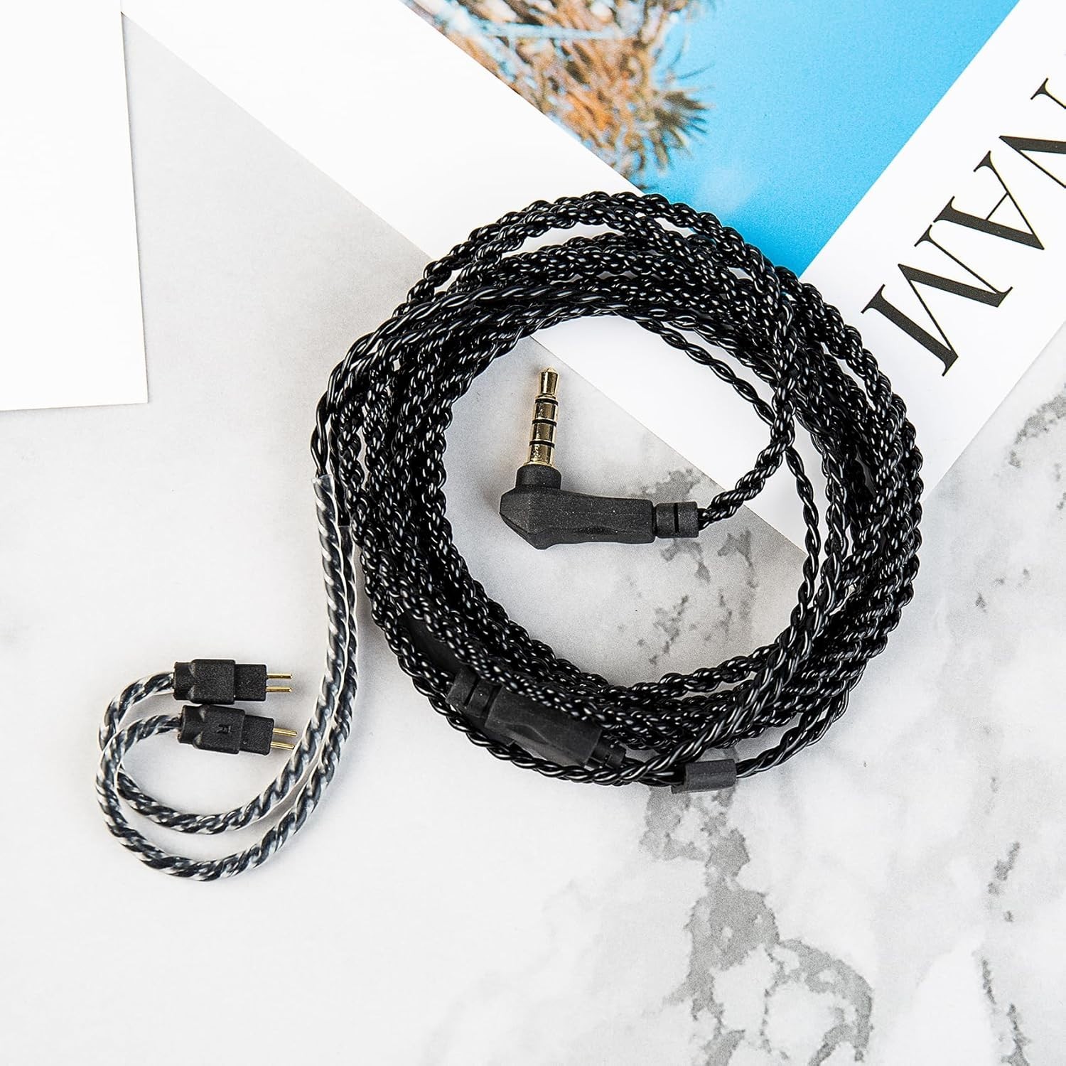 2M IEM Cable with 4N OFC Silver-Plated Wire for Superior Sound Experience