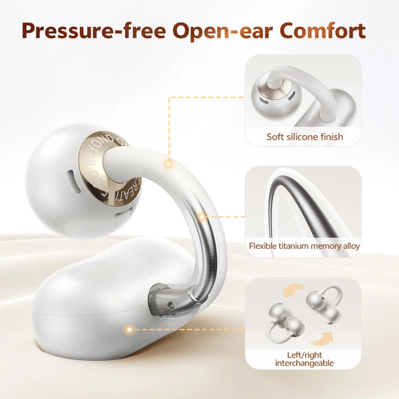 QCY Crossky C50 Open Ear Wireless Earbuds Bluetooth 6.0 35H AI Call