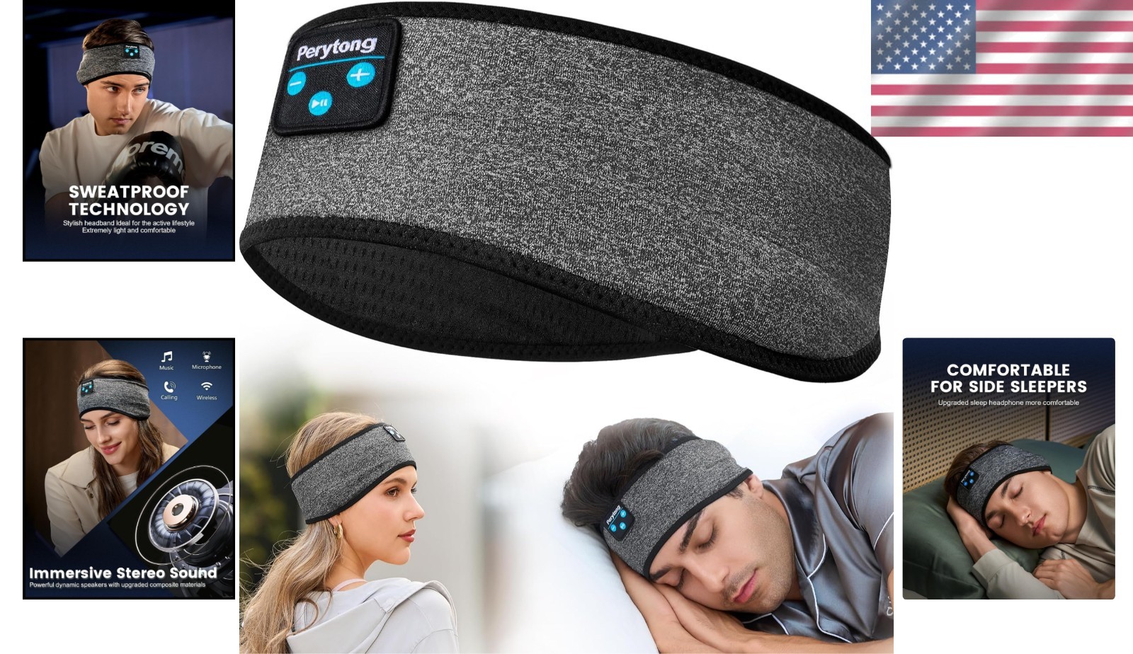 Bluetooth Sleep Headphones for Side Sleepers – 10+ Hours Playback