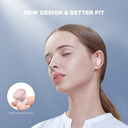 True Wireless Earbuds 7 Bluetooth 5.3, Stereo Earphones 10mm TWS7, Pink