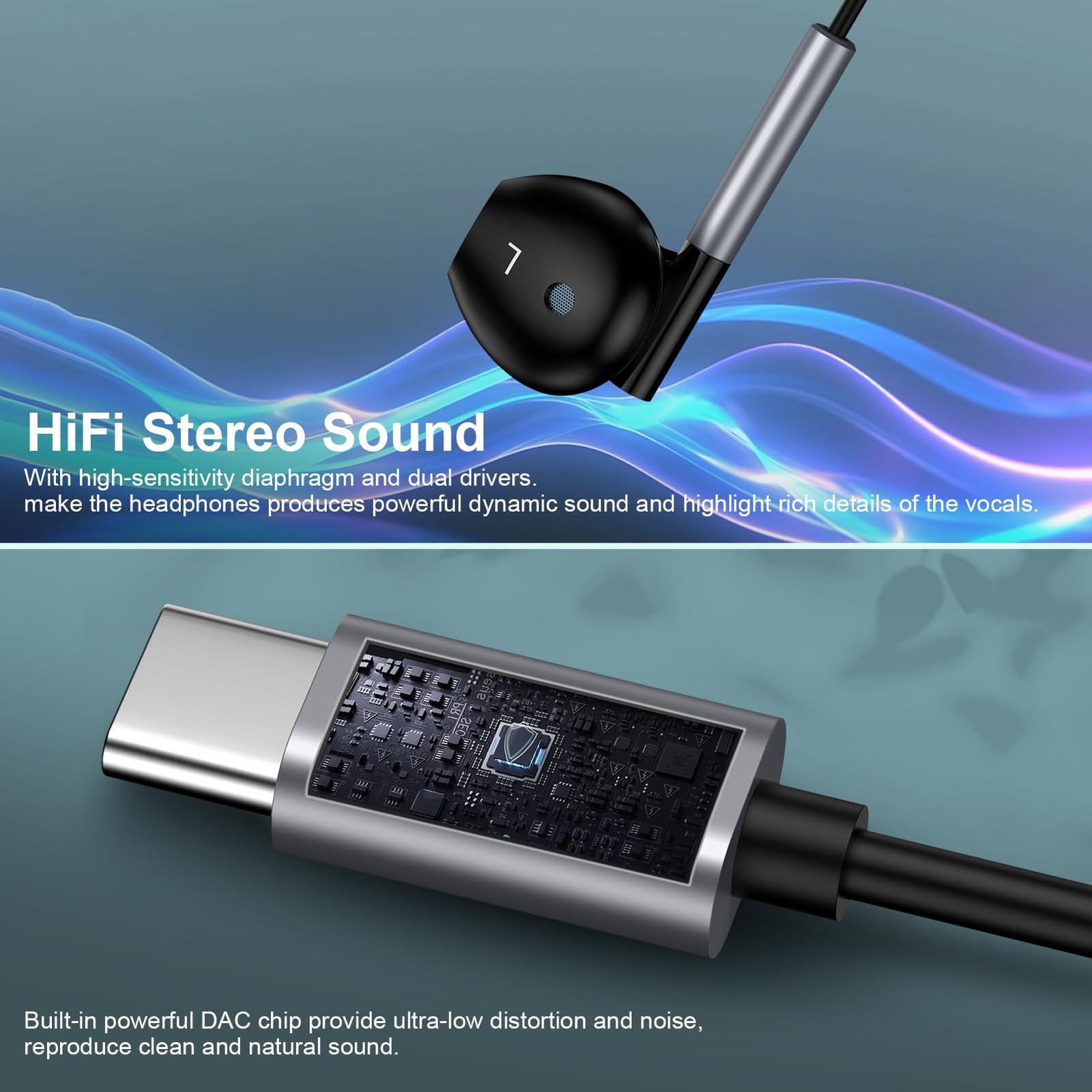 USB C Samsung Headphones Wired for Galaxy S26 S25 Edge S24 Pure Black