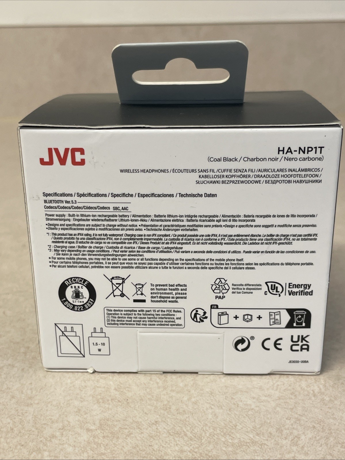 JVC HA-NP1T-B Wireless Earphones Bluetooth Ver.5.3 Open Ear New Open Box