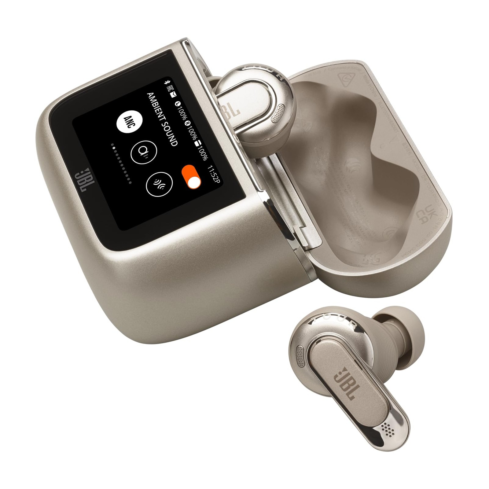 JBL Tour Pro 3 True Wireless Noise Cancelling Earbuds wSmart Charging Case Latte