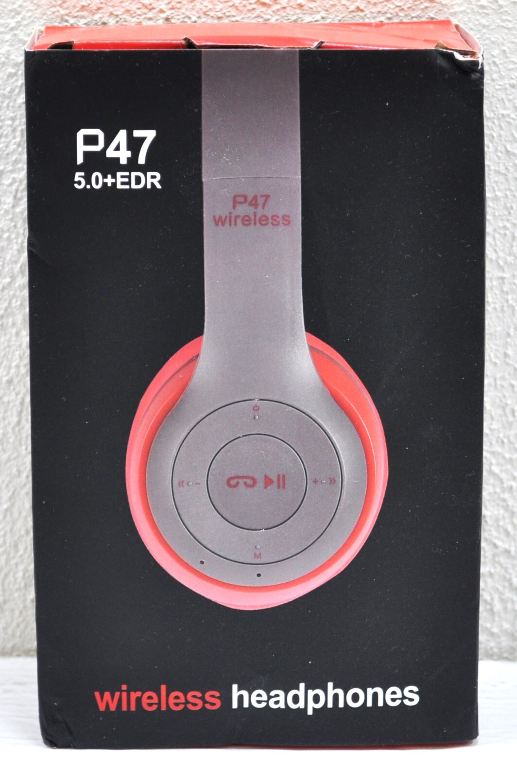 P47 5.0+EDR Wireless Bluetooth Foldable Headphones – Red NEW IN BOX