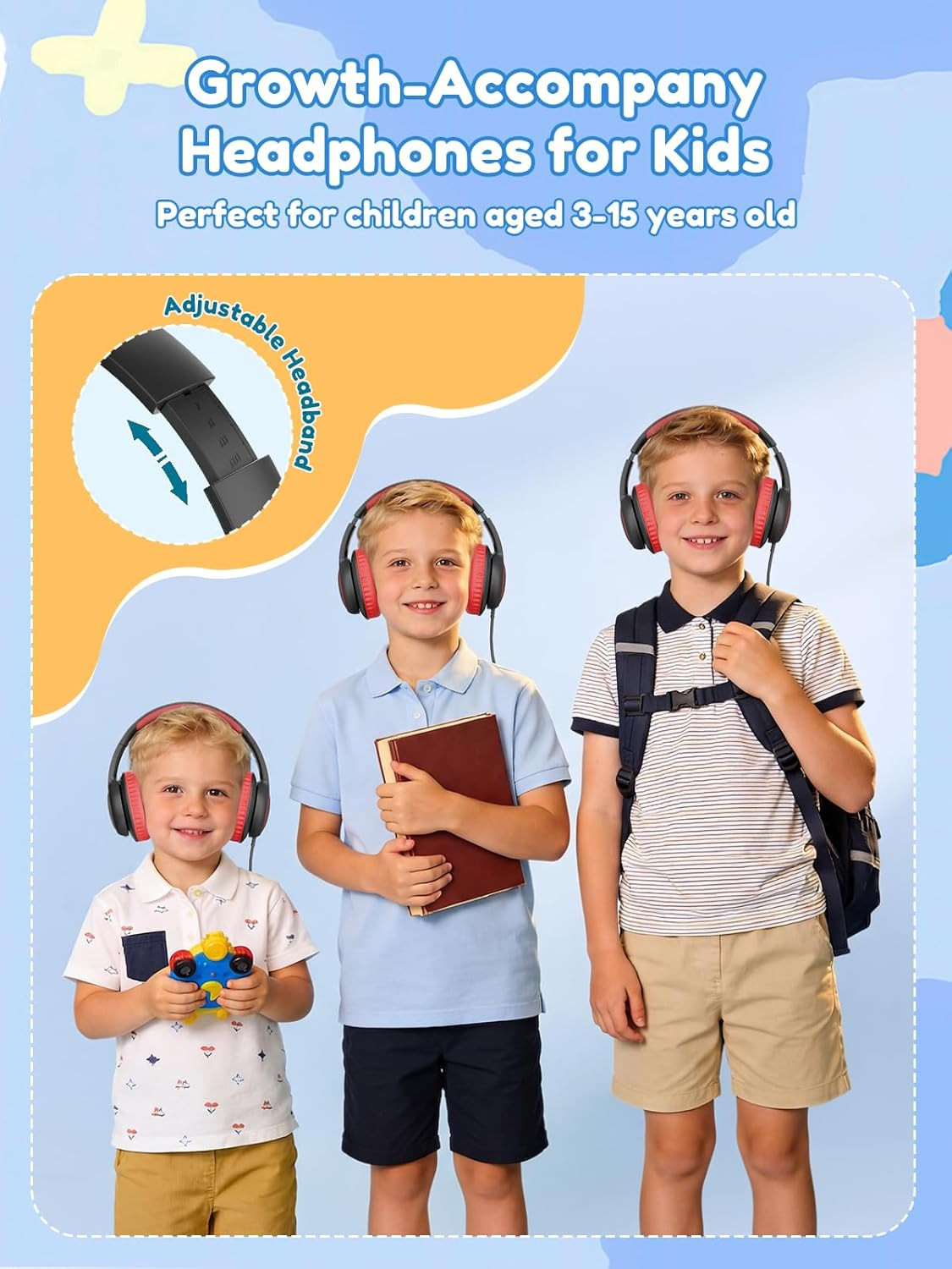 Acer Kids Headphones Wired for School – over Ear Design, 85/94Db Safe Volume Lim