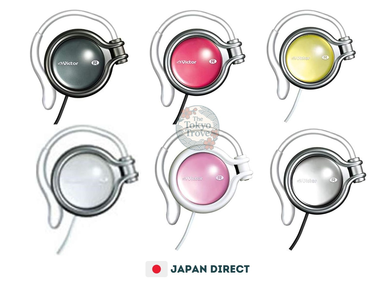 JVC HP-AL102 Clip On Headphones Open Air Wired Earhook 6 Colors Lightweight New