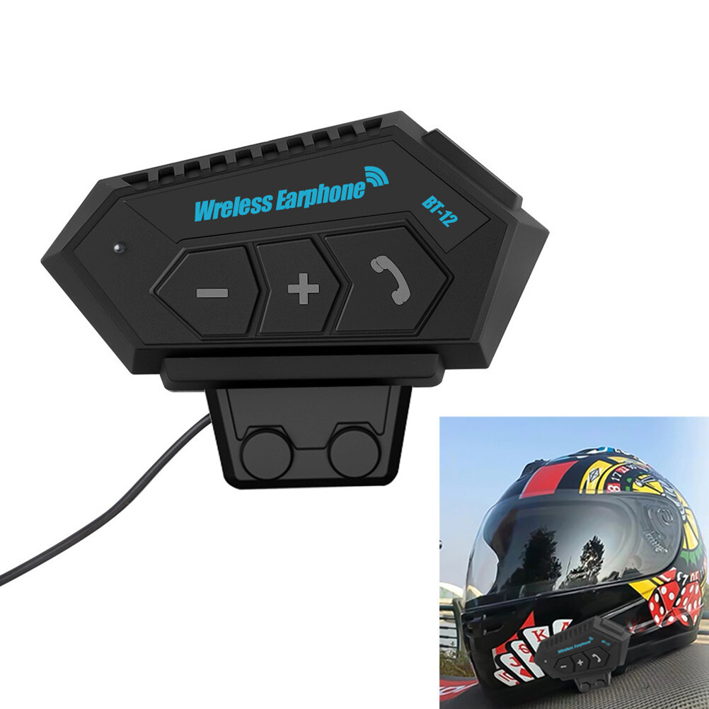 Wireless Bluetooth Motorcycle Helmet Headset Telephone Hands-Free Rechargeable
