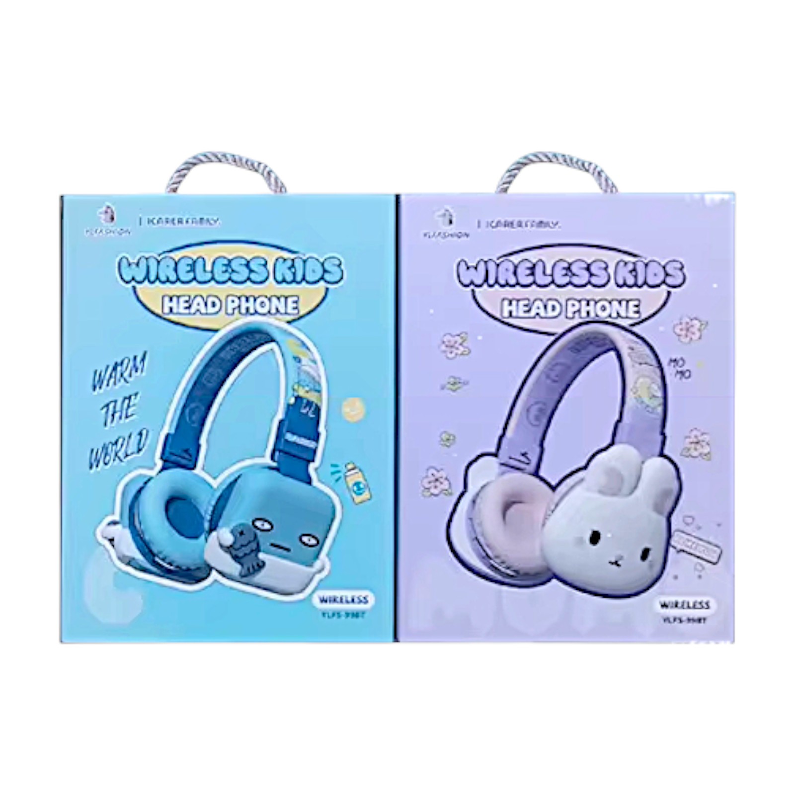 Candy Cat Bunny Cartoon Wireless/Wired Headphones Soft Pad Kids Headset Gift Box