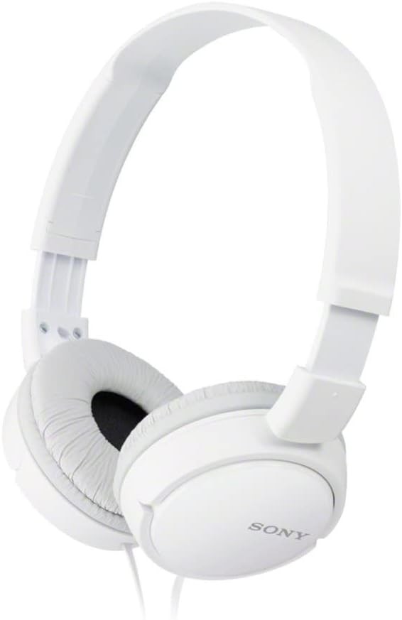 Sony MDRZX110AP ZX Series Extra Bass Smartphone Headset with Mic, White