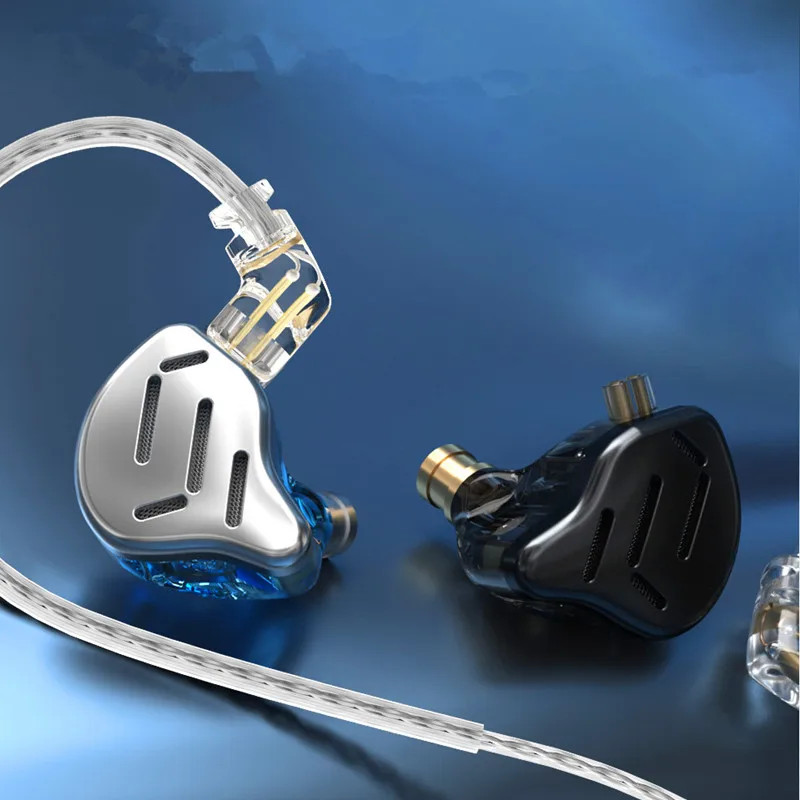 KZ ZAX 7BA+1DD Hybrid In-Ear Monitors HIFI Wired Earphones Detachable Cable