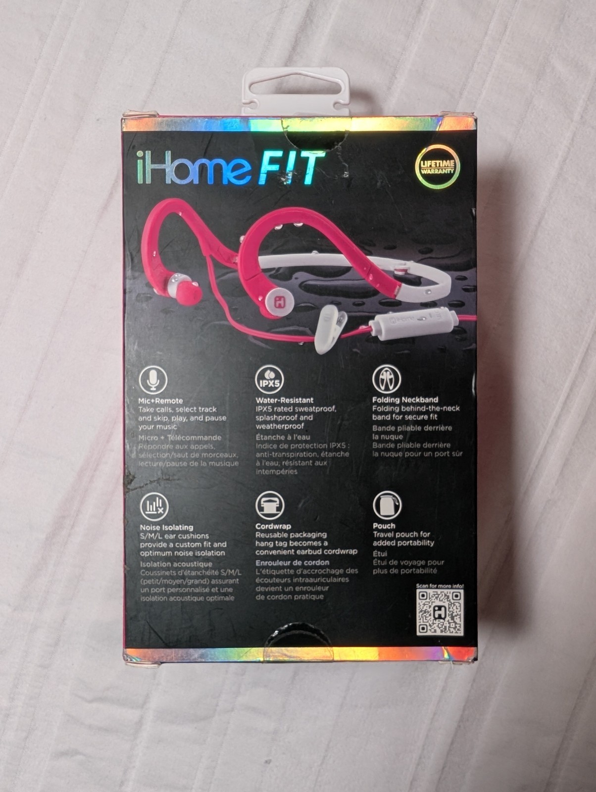IHome fit IPX5 water-resistant sport earbuds