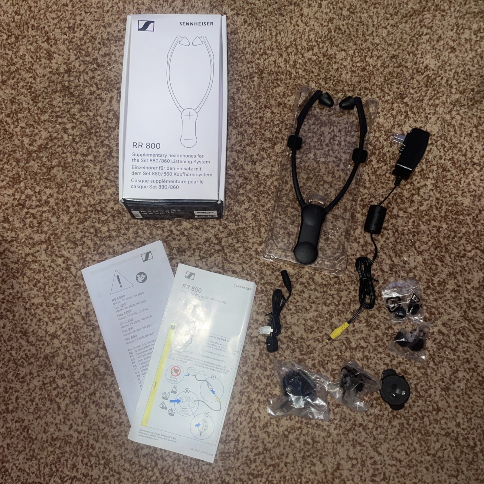 Sennheiser RR 800 Supplementary Headphones for the Set 860/Set 880 New Open Box