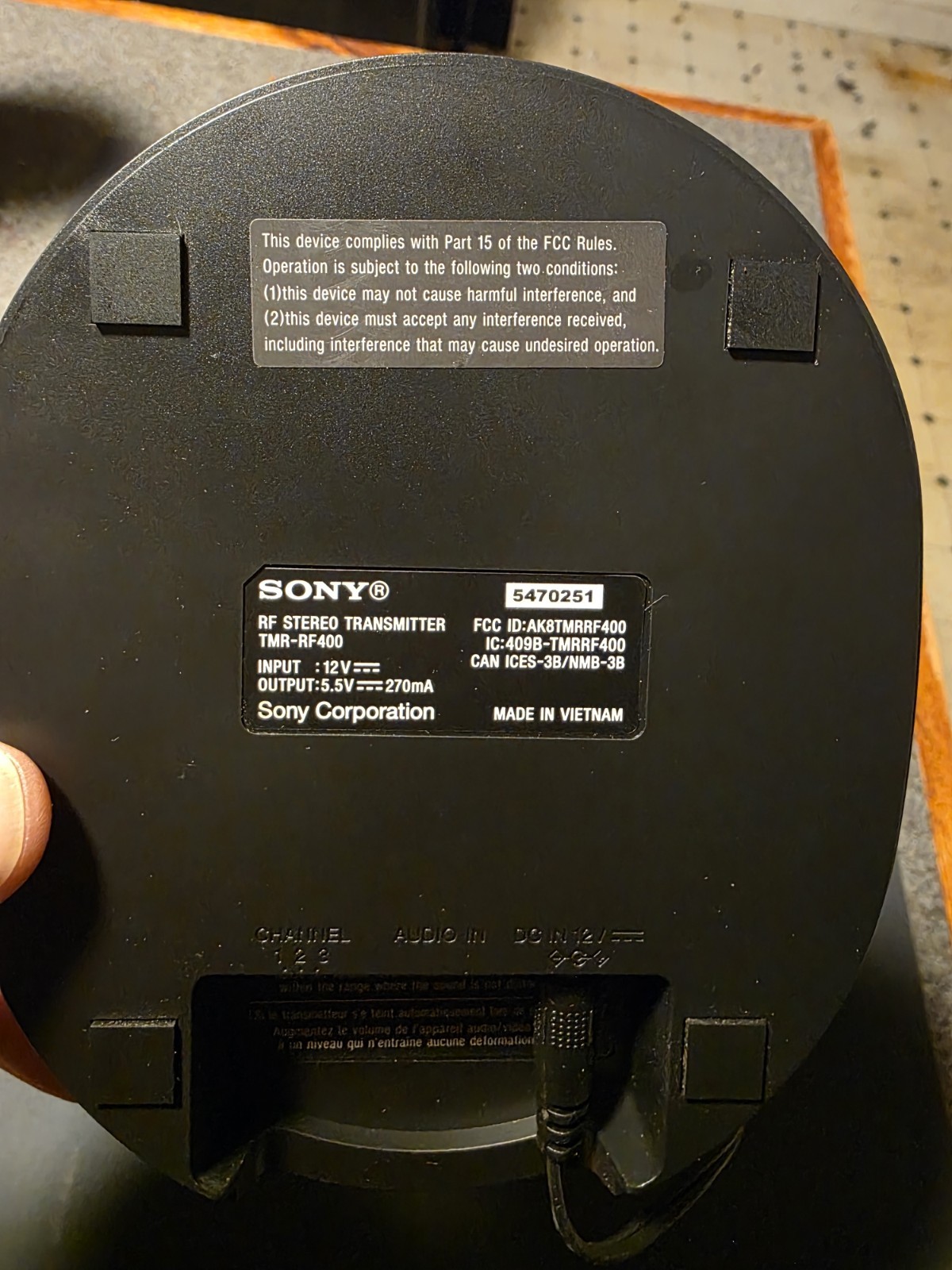 Sony RF400 Wireless Home Theater Headphones – Black
