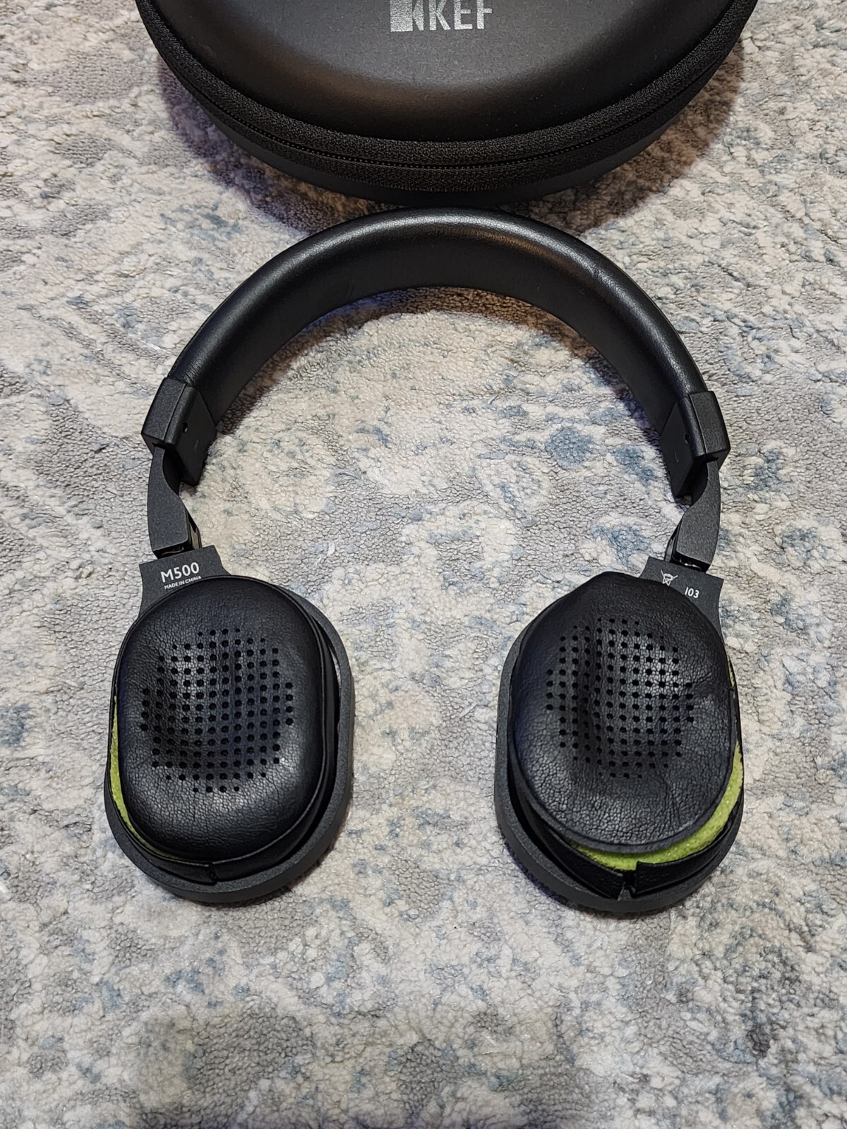 KEF M500 Black 3.5mm Jack Hi-Fi Over-Ear Wired Foldable Headphones READ 1ST