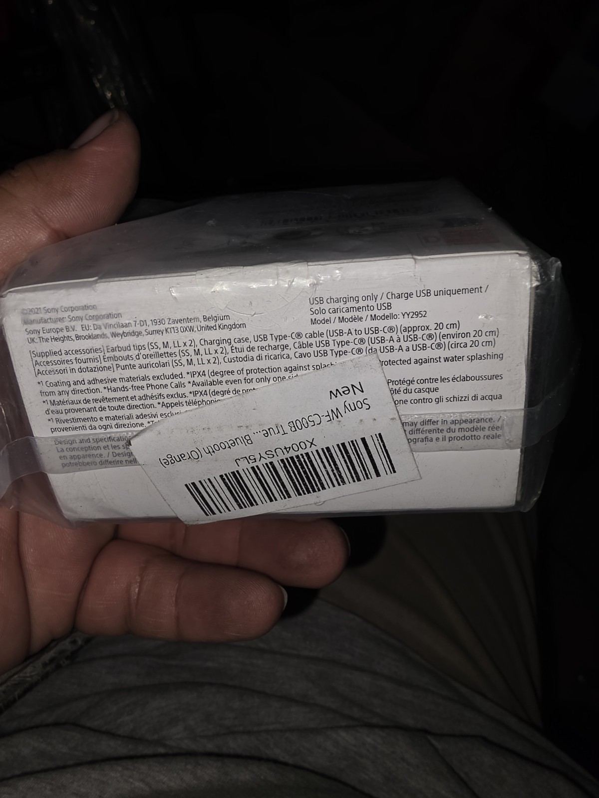Sony WF-C500 Bluetooth Earbuds In-Ear Headphones, Orange **NEW SEALED IN BOX**