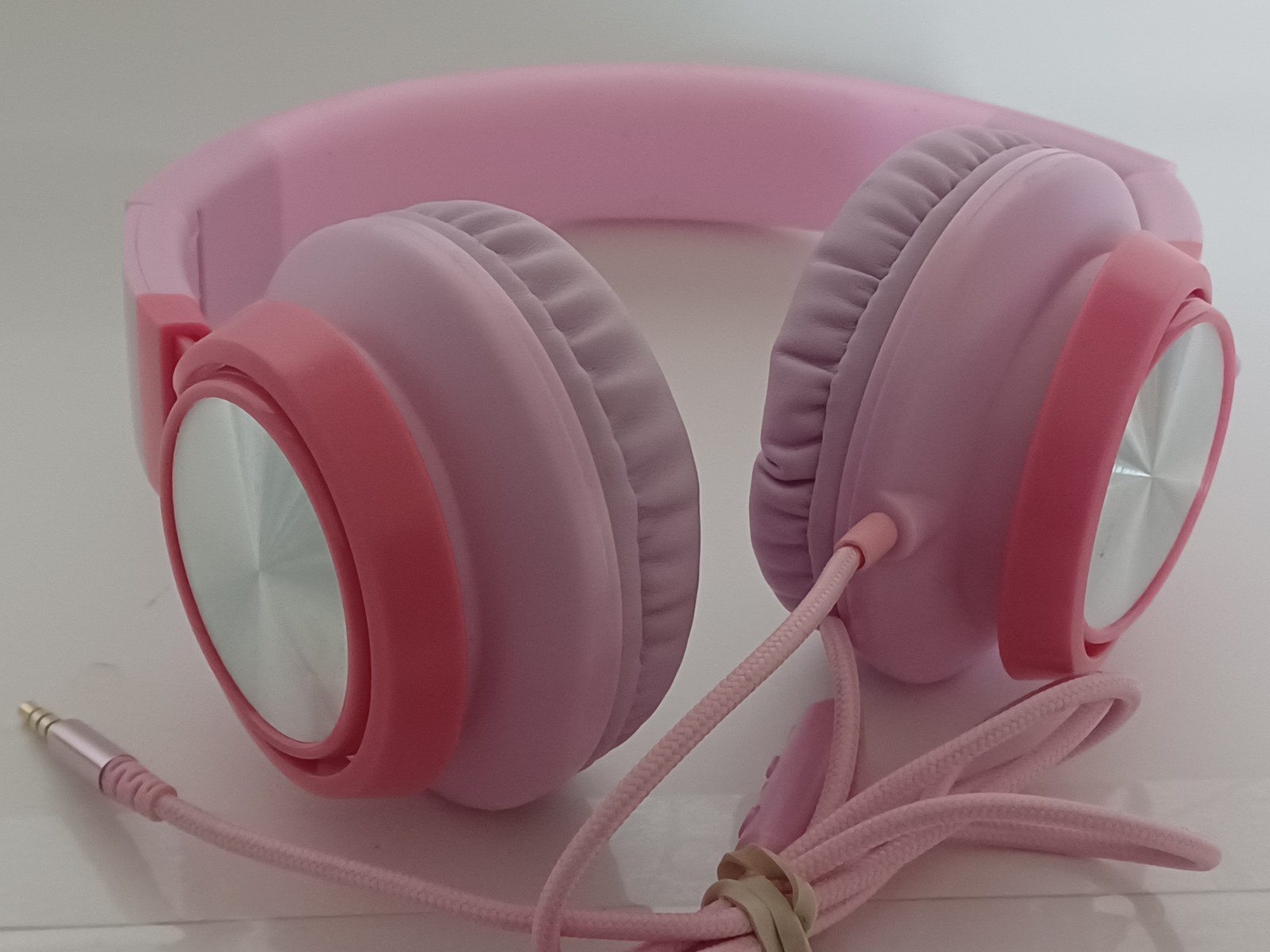 AILIHEN C8 USB-C Headphones Wired – On-Ear Corded Headset with Microphone -PINK