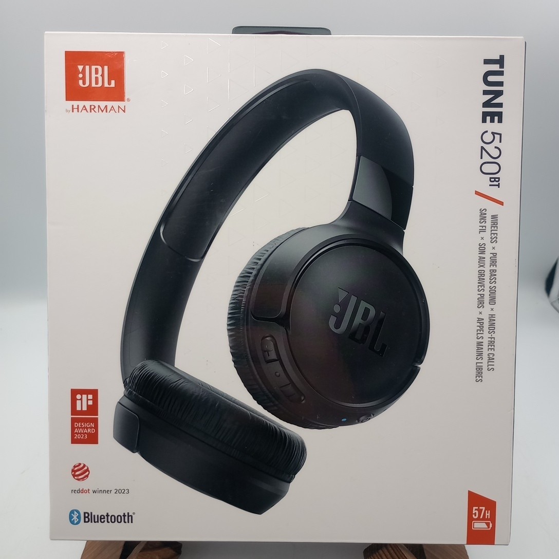 JBL Harman Tune 520BT Bluetooth Wireless On-Ear Headphones Black NEW