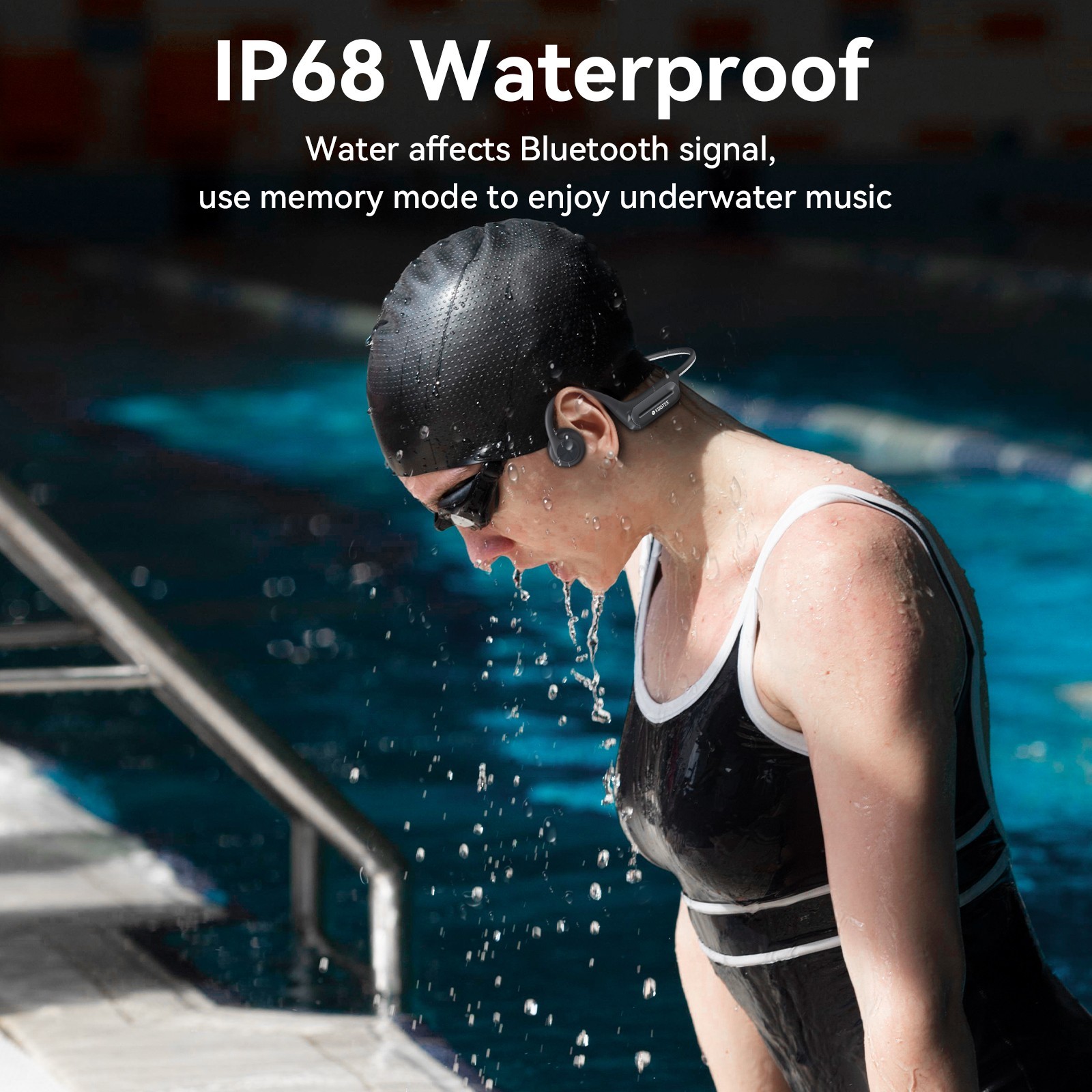 Bone Conduction Headphones,IPX8 Professional Swimming Headphones MP3 32G Headset