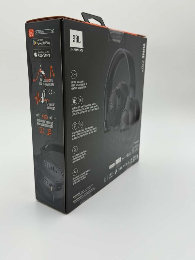 JBL Tune 770NC Adaptive Noise Cancelling Wireless Headphones Over Ear Black New